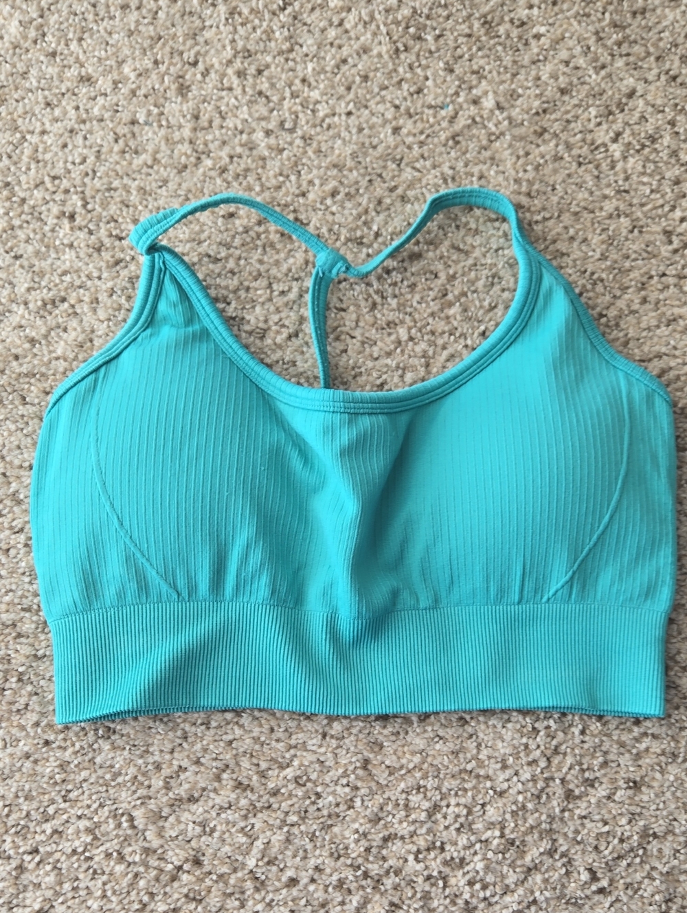 NVGTN Ribbed Racerback Sports Bralette in Teal